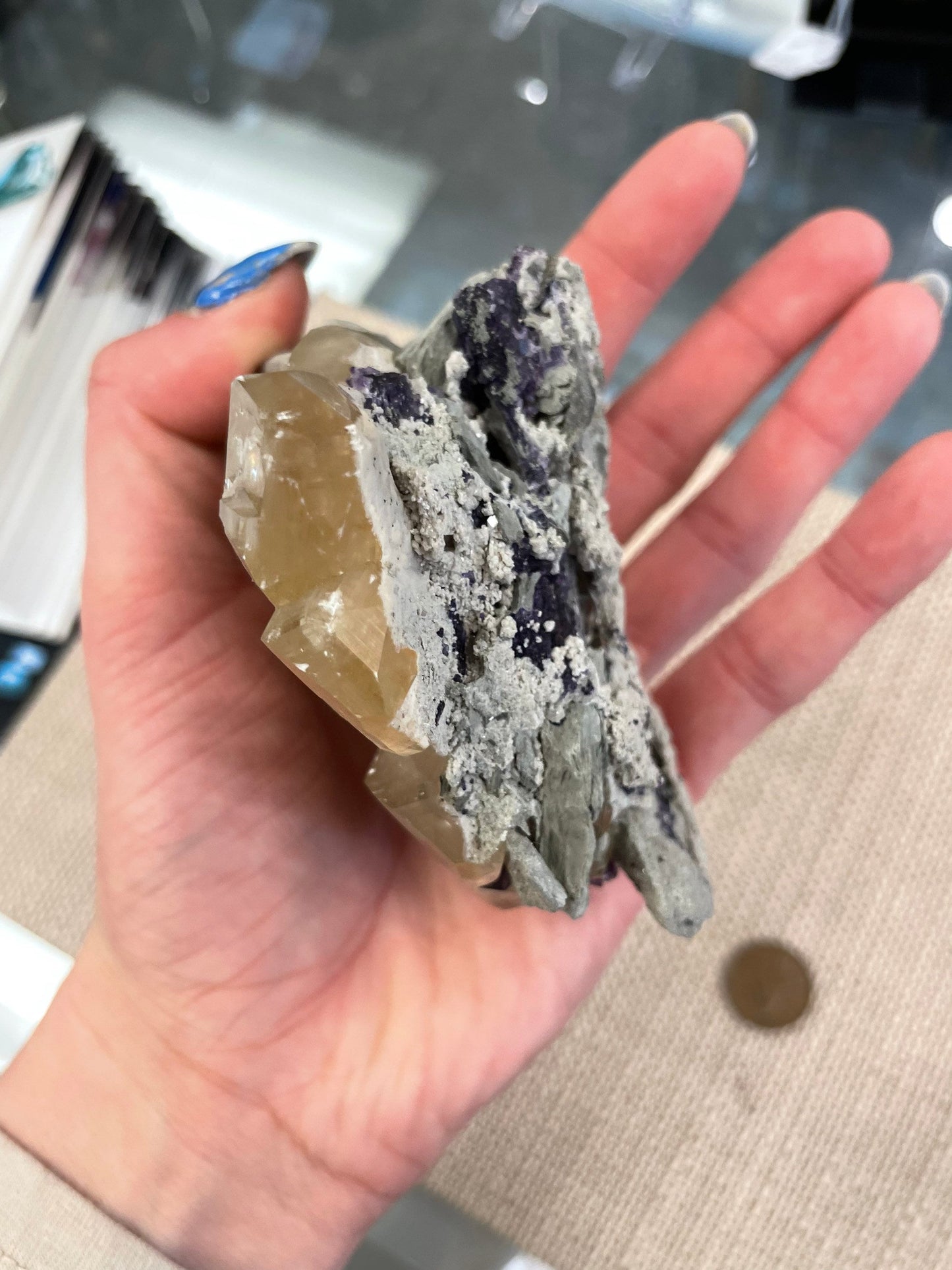 Calcite with Fluorite Specimen