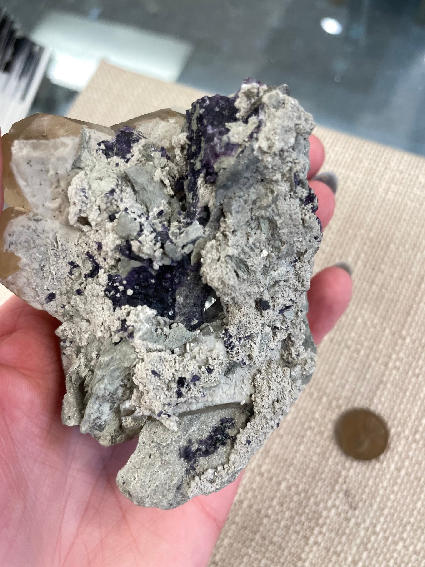 Calcite with Fluorite Specimen