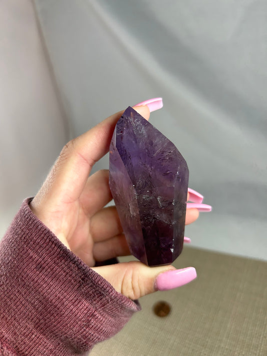 Carved Amethyst Point