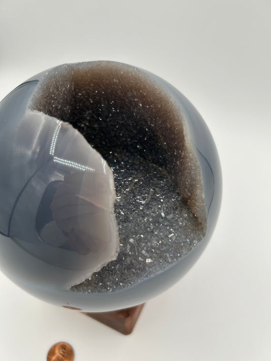 Agate Sphere and Stand