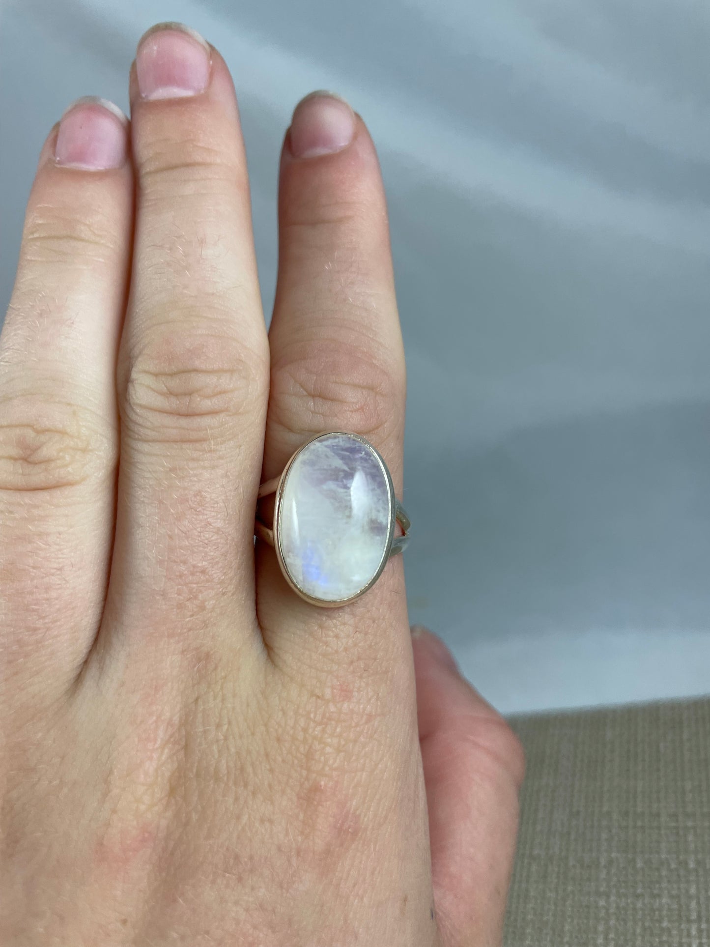 Rainbow Moonstone Ring