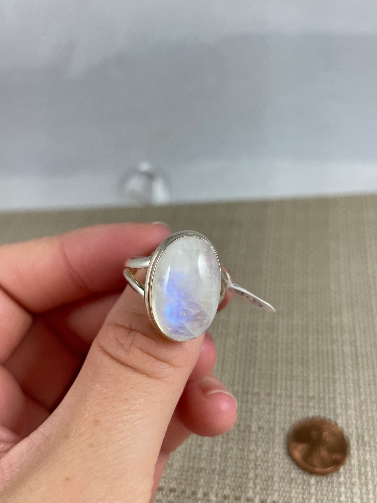 Rainbow Moonstone Ring