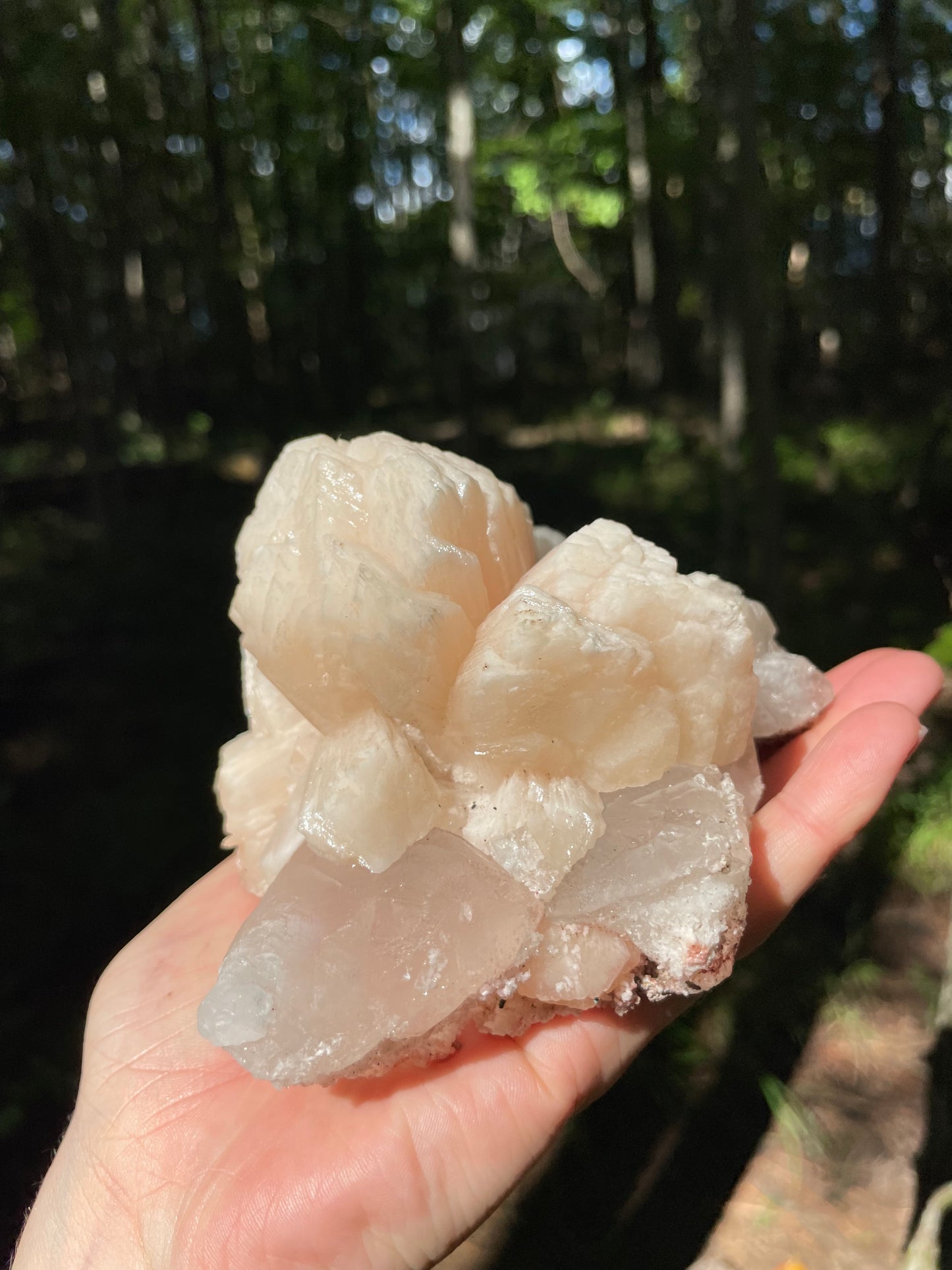 Stilbite with Calcite