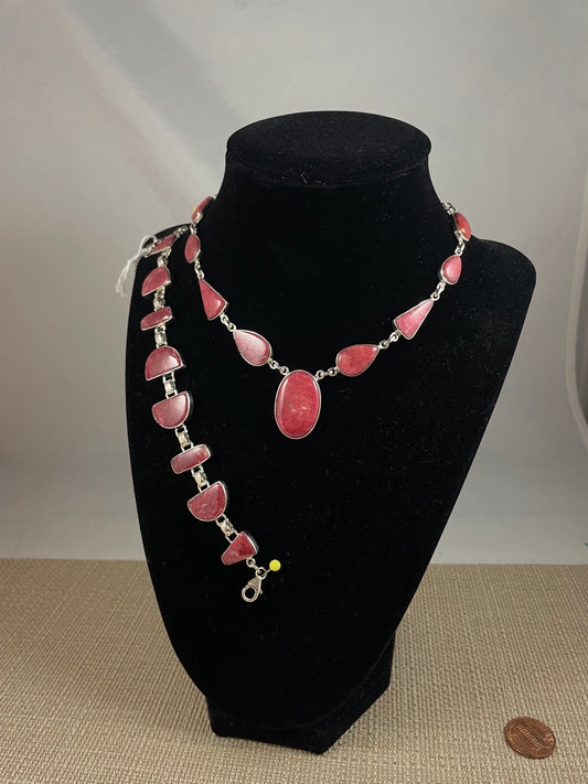 Thulite Statement Necklace