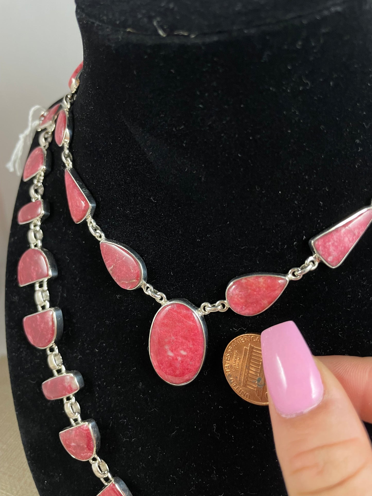 Thulite Statement Necklace