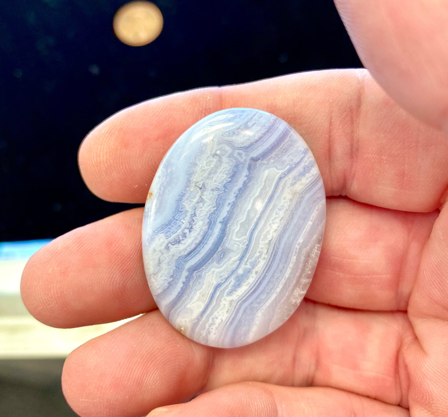 Blue Lace Agate Cabochon