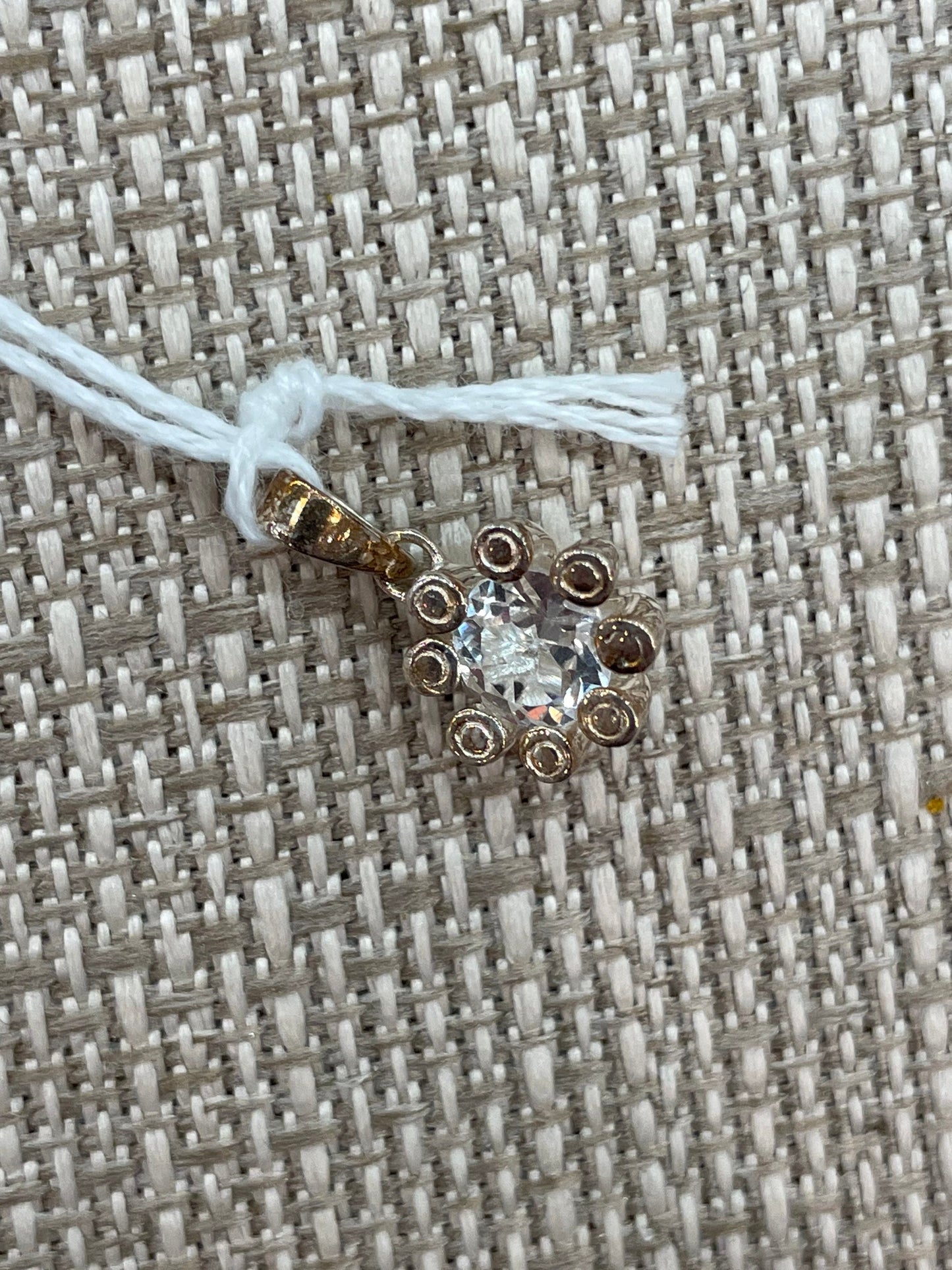 Dainty White Topaz Pendant