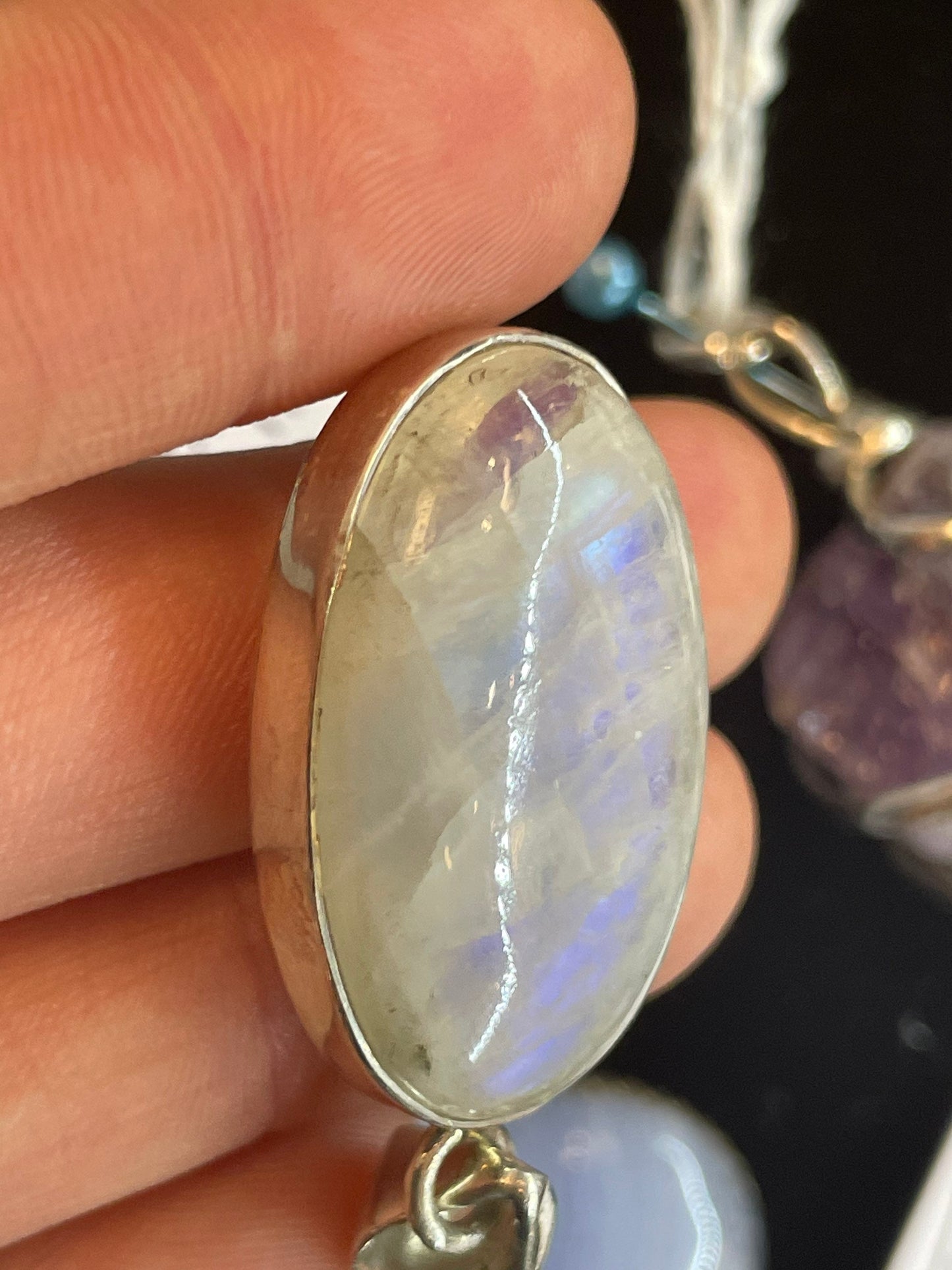 Rainbow Moonstone Pendant!