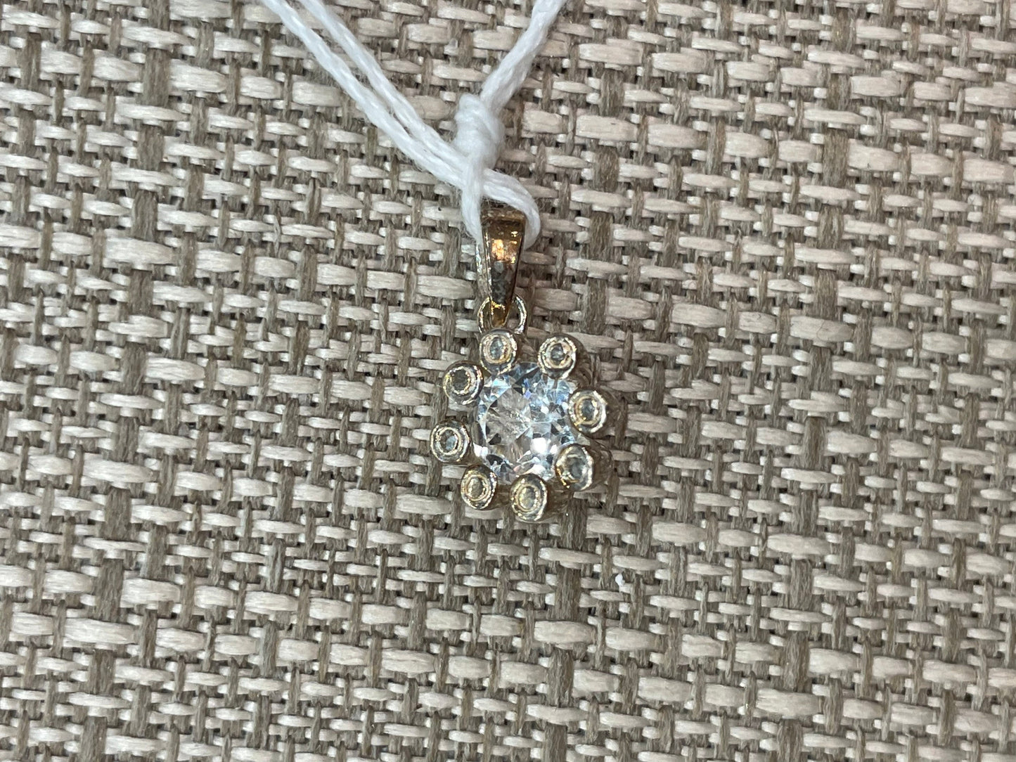 Dainty White Topaz Pendant