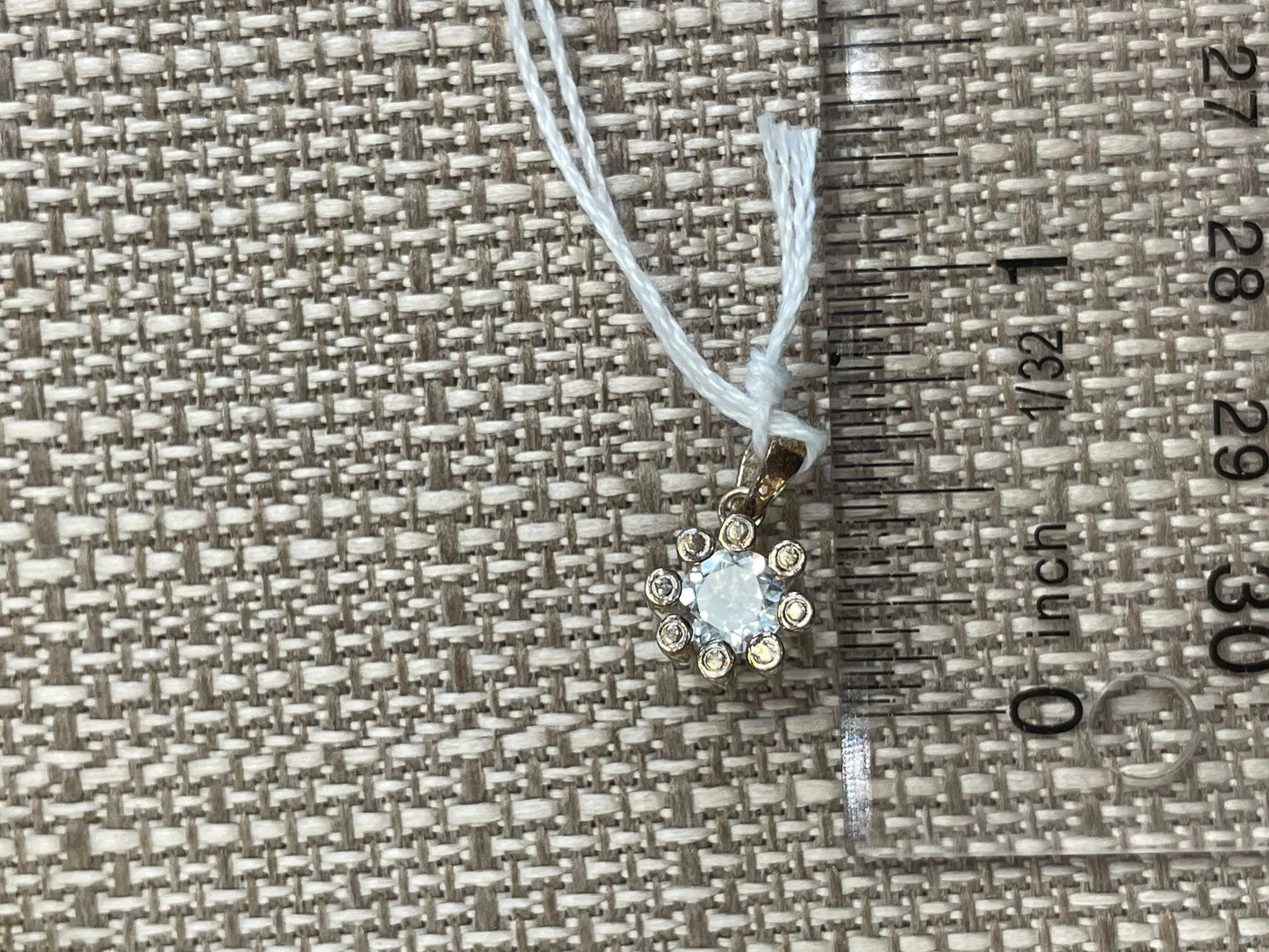 Dainty White Topaz Pendant