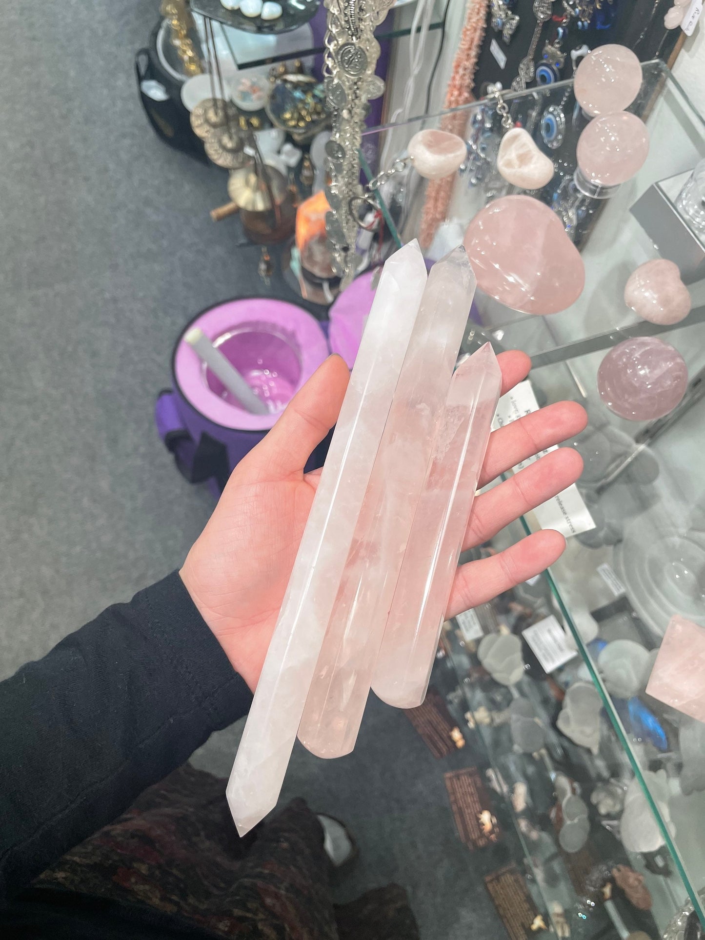 Rose Quartz Crystal Wands