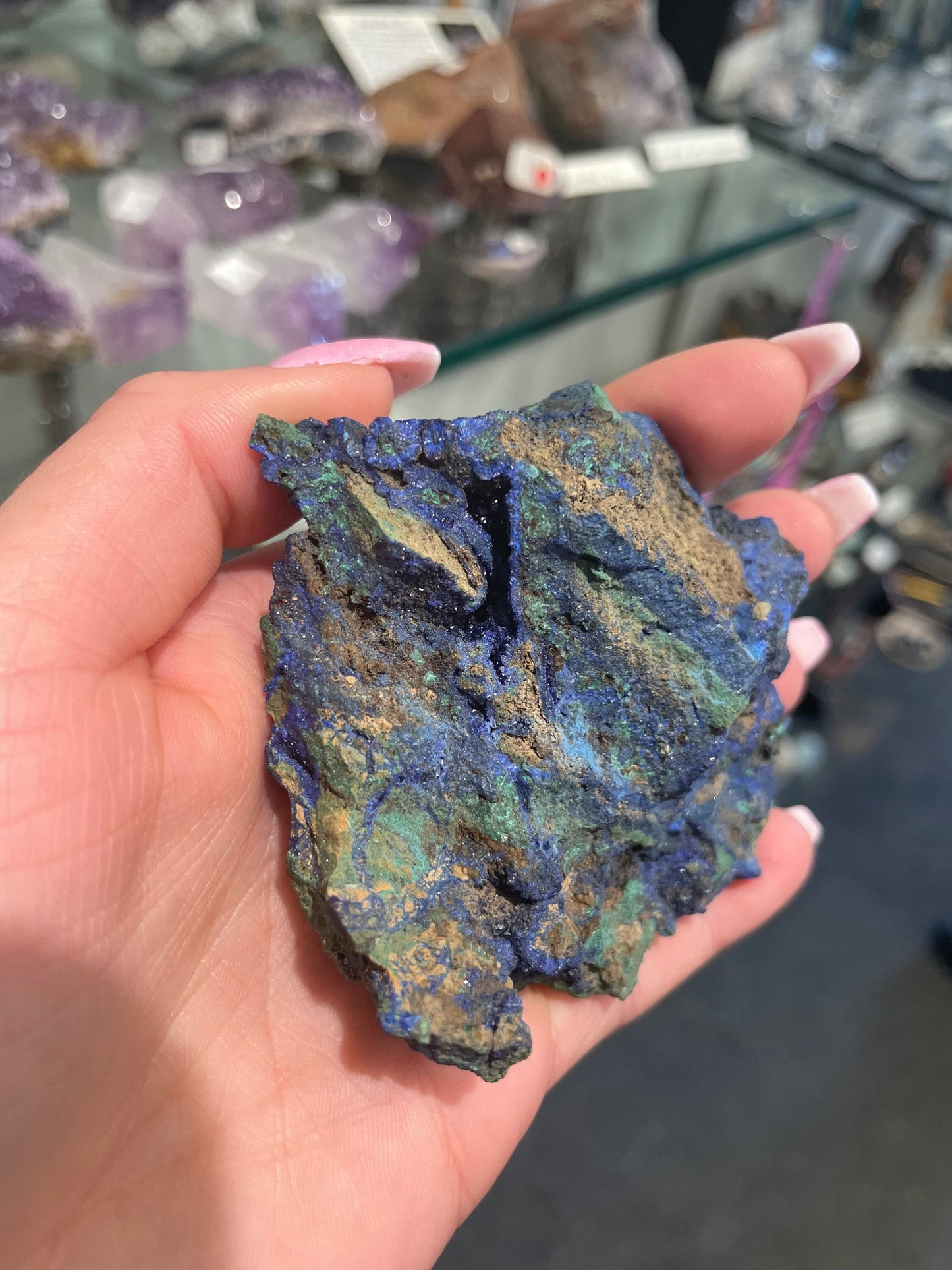 Malachite with Azurite