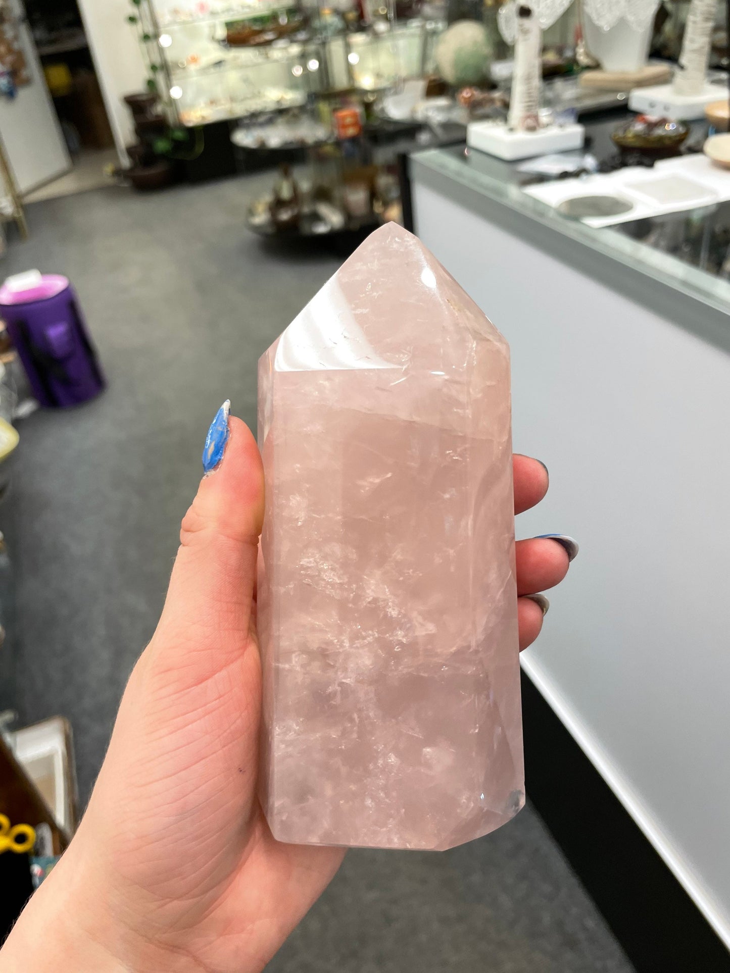 Large Rose Quartz Tower