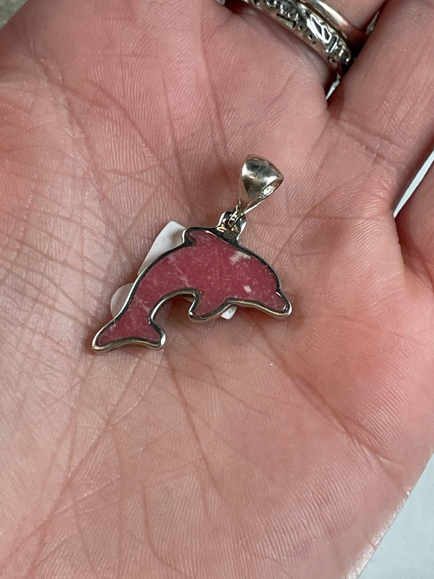 Thulite Dolphin Pendant