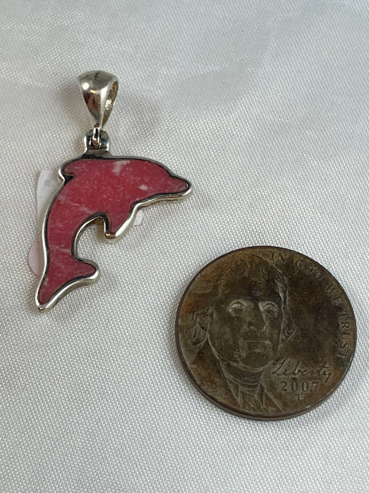 Thulite Dolphin Pendant
