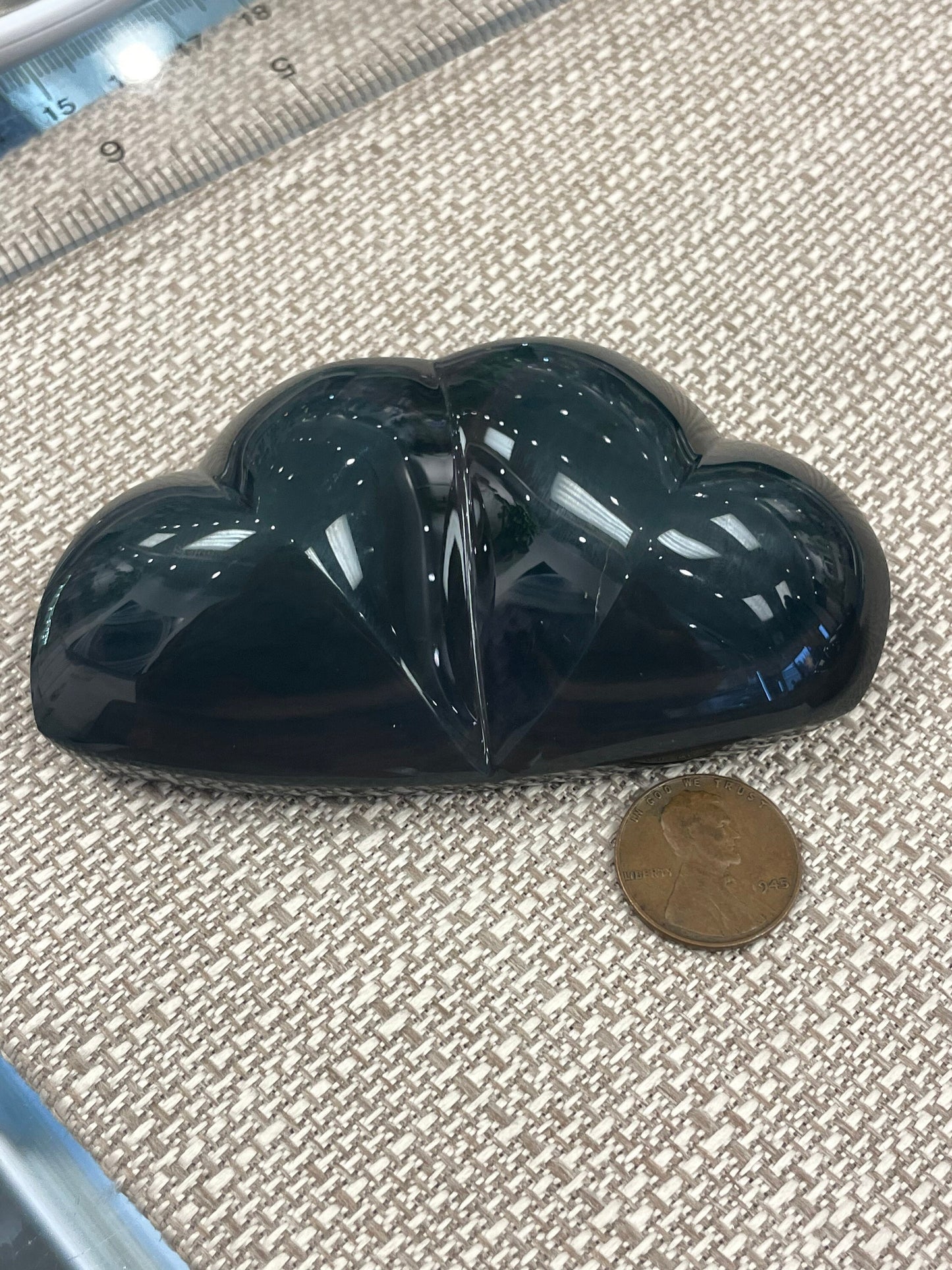 Rainbow Obsidian Pair of Hearts