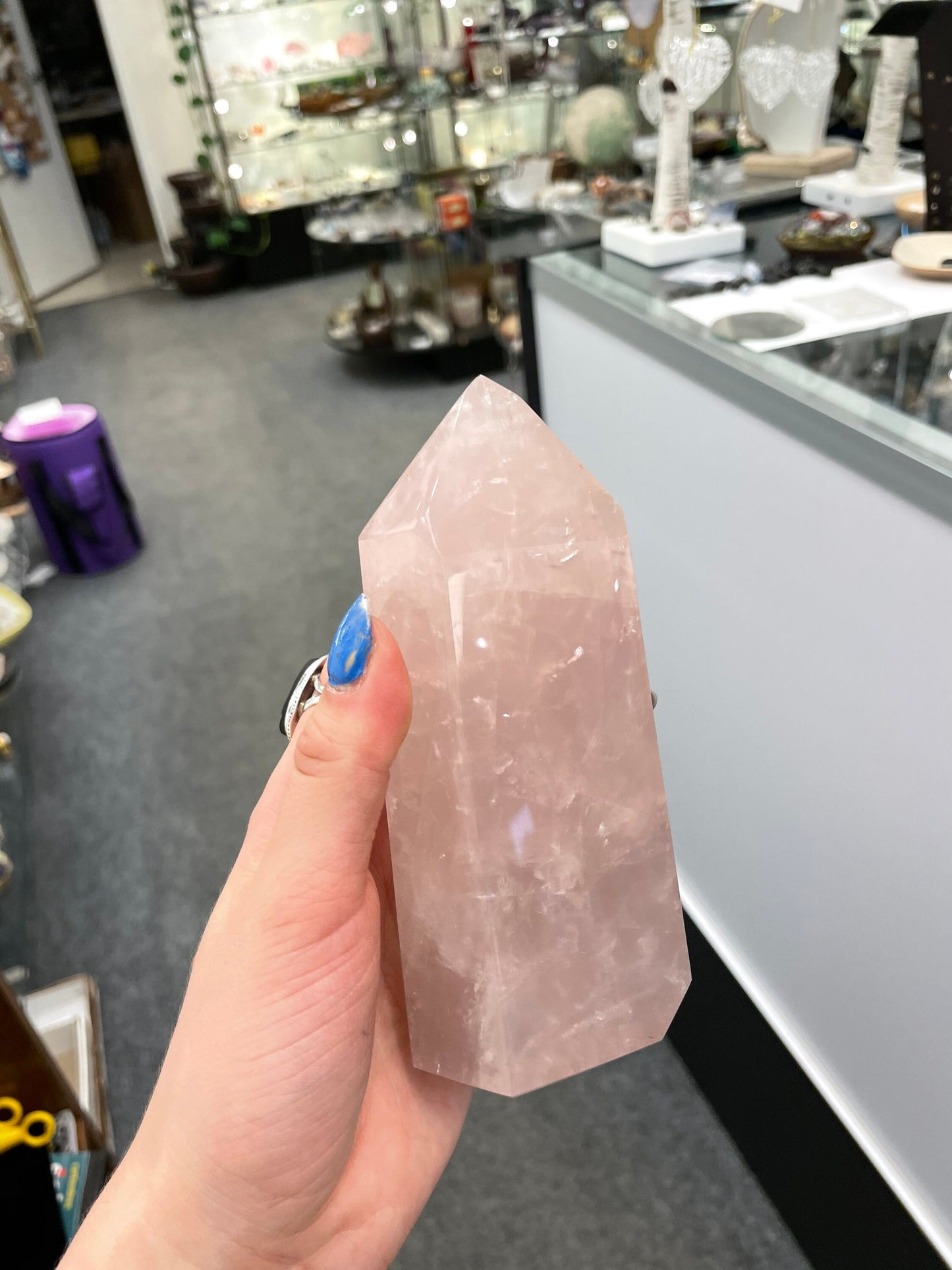 Large Rose Quartz Tower