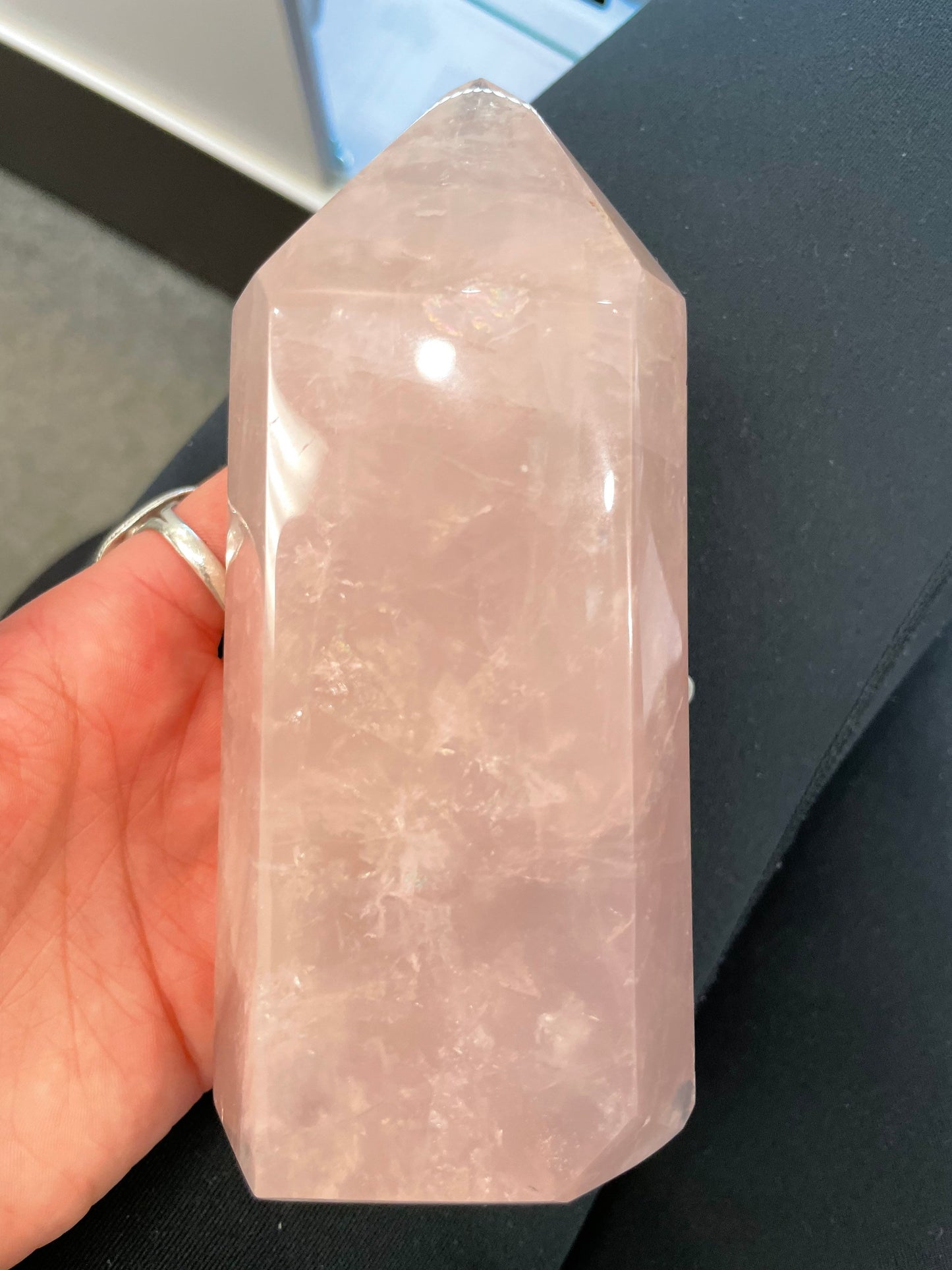 Large Rose Quartz Tower