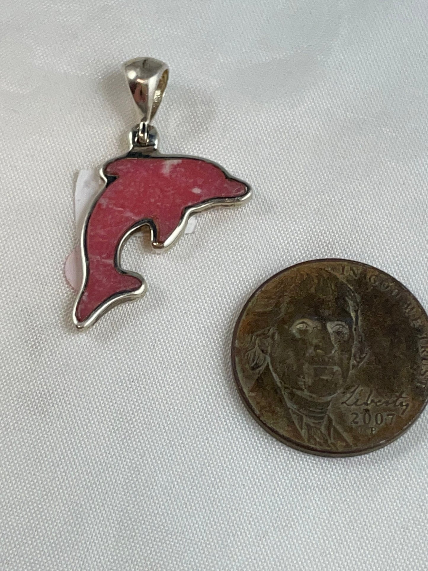 Thulite Dolphin Pendant