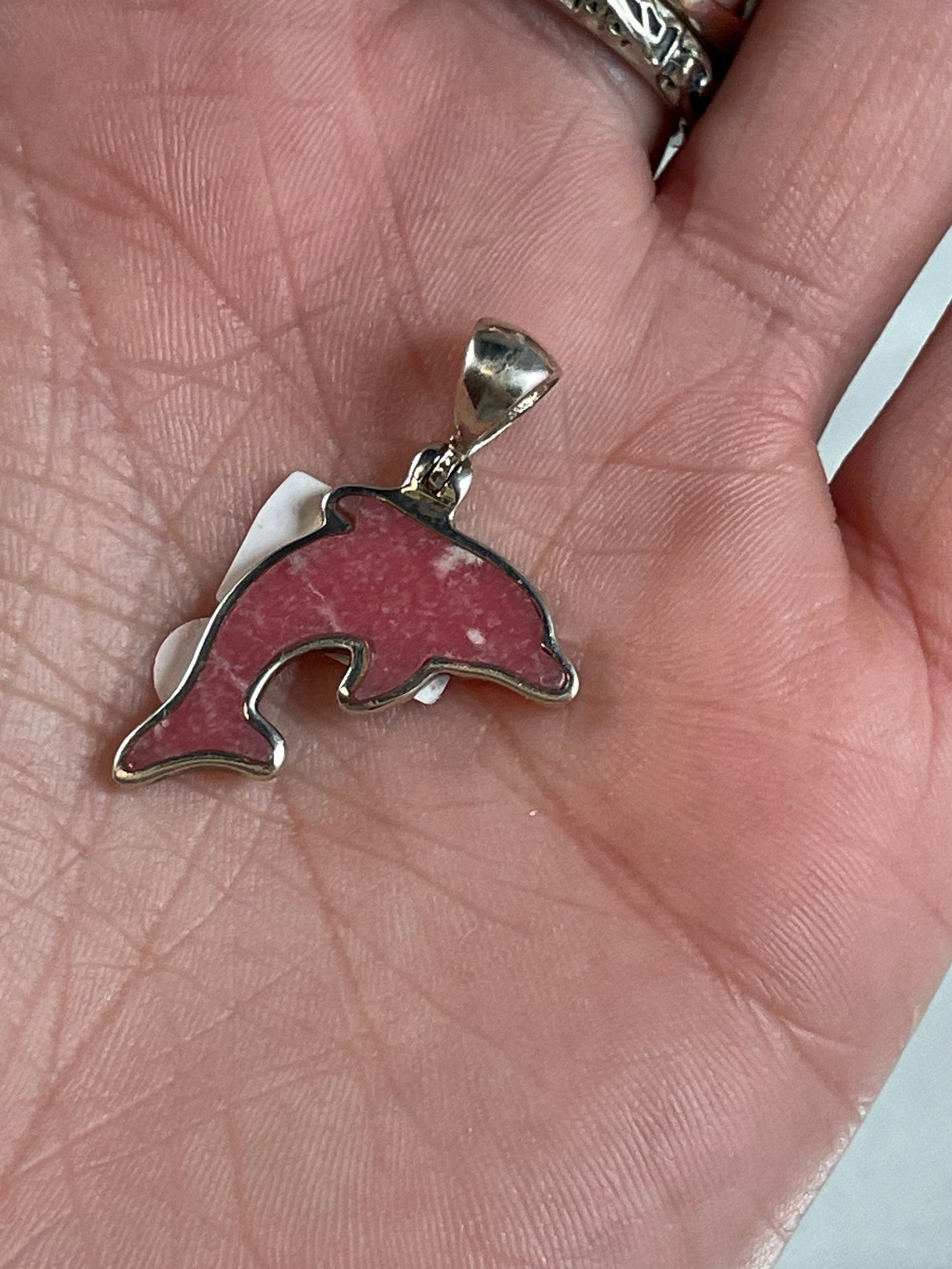 Thulite Dolphin Pendant