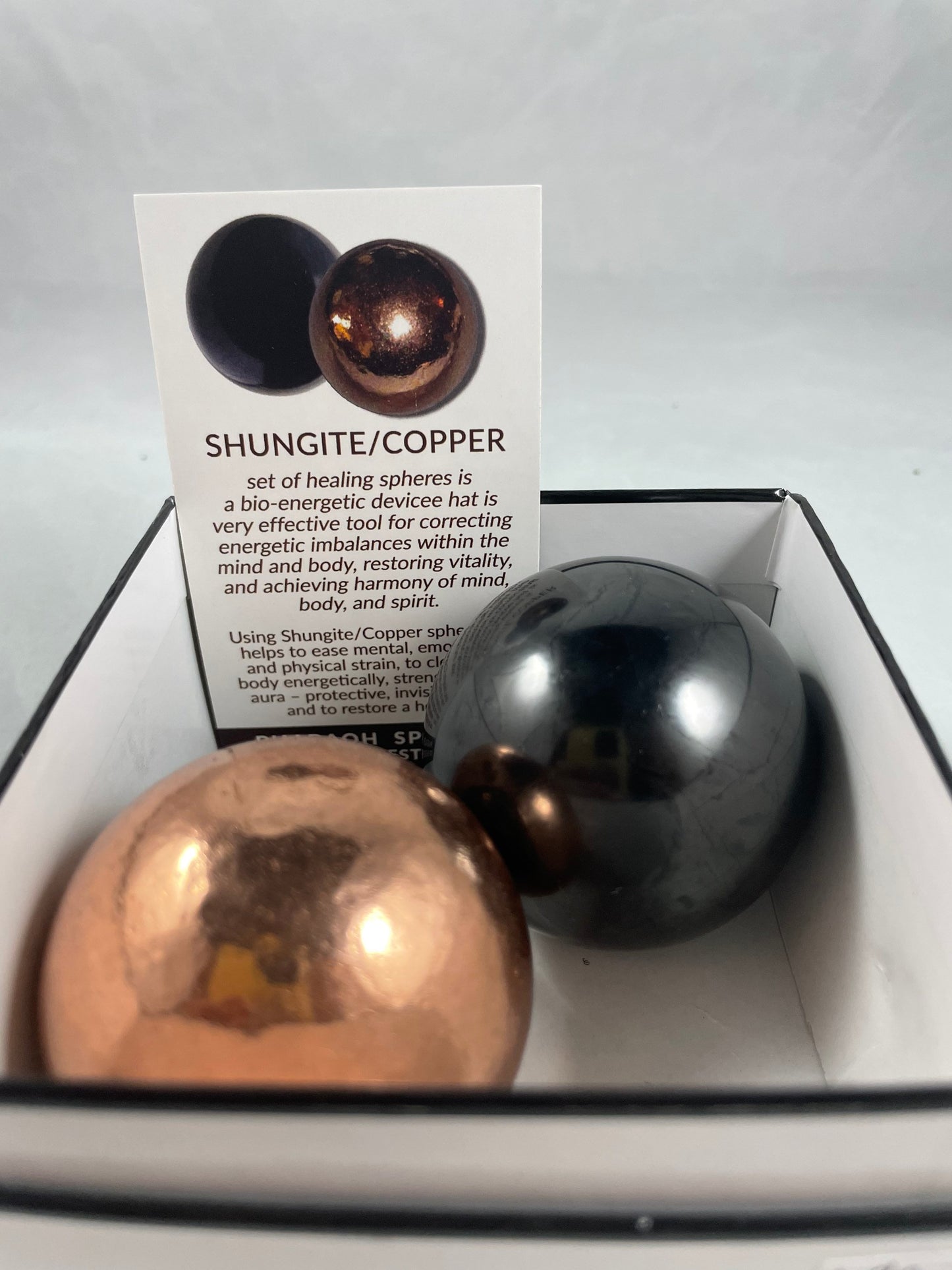 Shungite and Copper Spheres