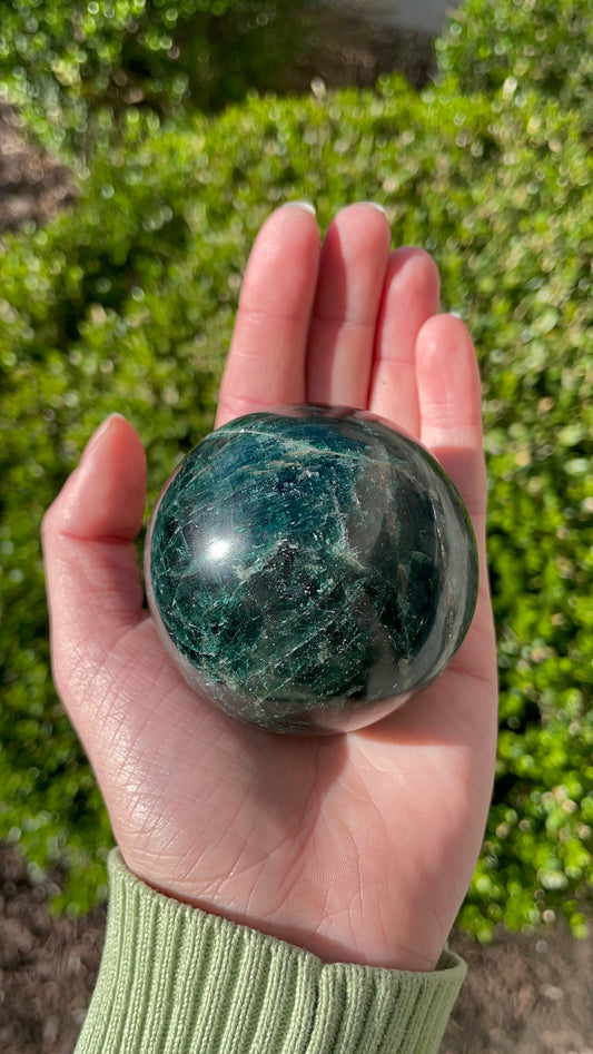 Blue Apatite Sphere