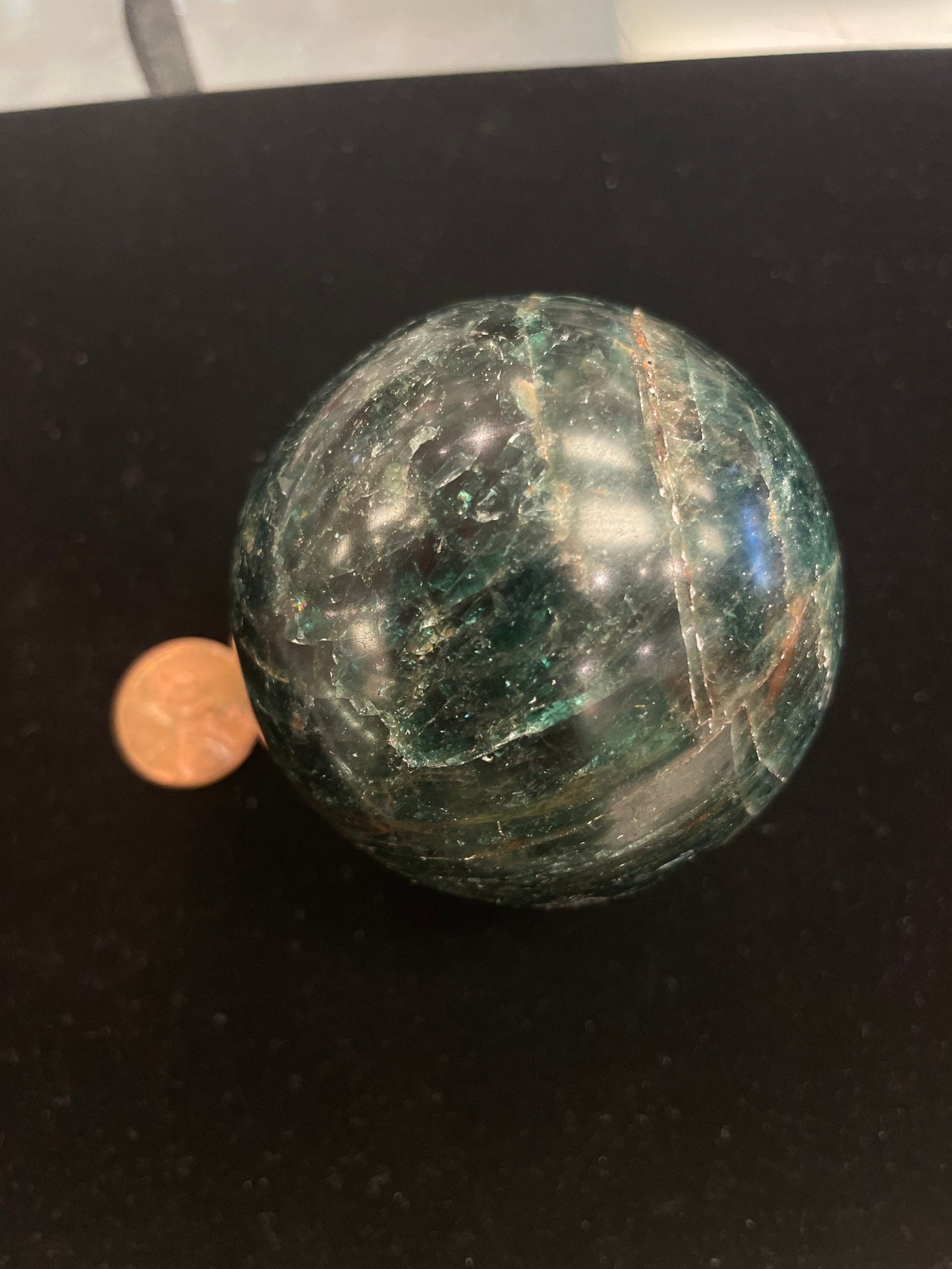 Blue Apatite Sphere