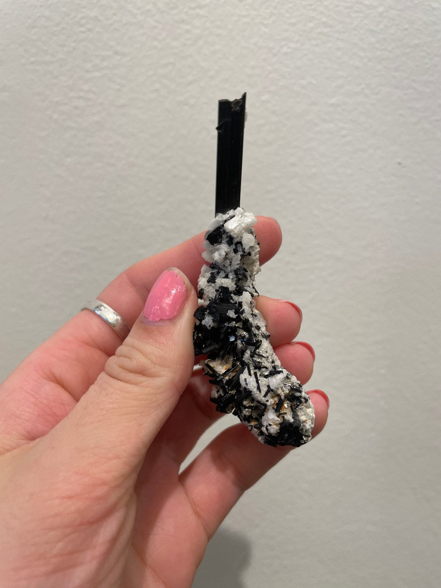 Black Tourmaline with Feldspar