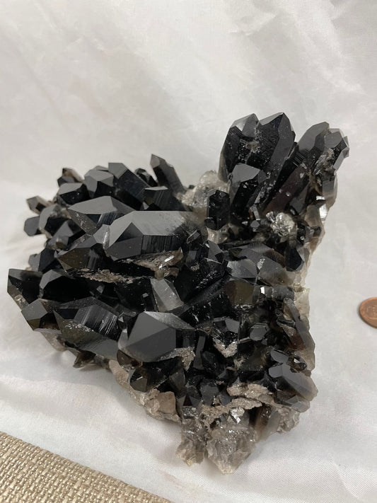 Large Smoky Quartz Cluster